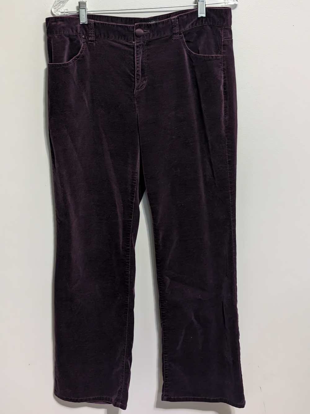 Women's Talbots Signature Boot Deep Plum Corduroy Pants Size 10p